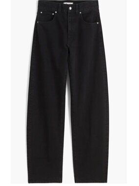 Madewell Womens The Balloon Jean~Size 25~Black Frost NEW w/DAMAGE L7 21